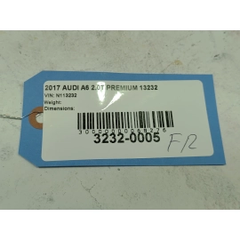 2016-2018 AUDI A6 FRONT RIGHT PASSENGER SIDE DOOR PANEL WINDOW GLASS OEM