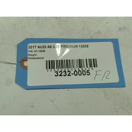 2016-2018 AUDI A6 FRONT RIGHT PASSENGER SIDE DOOR PANEL WINDOW GLASS OEM