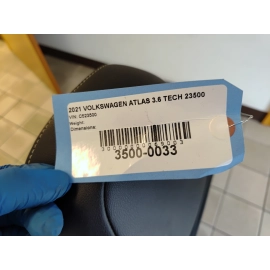 2021 VOLKSWAGEN ATLAS FRONT LEFT DRIVER SIDE SEAT CUSHION LEATHER BLACK OEM