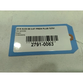 2018-2019 AUDI S5 SPORTBACK DASH INFORMATION DISPLAY SCREEN MONITOR OEM