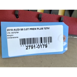 2018-2024 Audi S5 Sportback Rear Right Passenger Seat Bolster Leather Red OEM