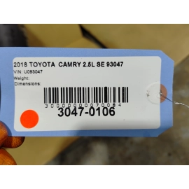 2018 Toyota Camry SE Wheel Alloy Rim R18 8J 235/45 OEM