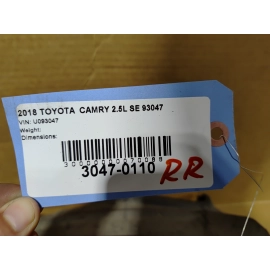 2018-2024 TOYOTA CAMRY  XSE REAR PASSENGER SIDE FENDER LINER SPLASH SHIELD OEM
