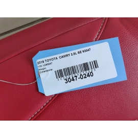 2018-2024 Toyota Camry Rear Passenger Seat Back Bolster Leather Red OEM
