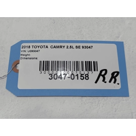 2018-2024 TOYOTA CAMRY PASSENGER SIDE REAR BUMPER RETAINER SUPPORT BRACKET OEM