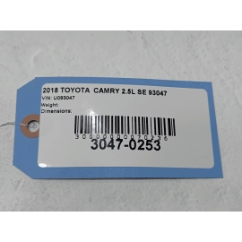 2018-2024 TOYOTA CAMRY REAR FUEL GAS TANK FILLER DOOR COVER W/CAP BLACK 218 OEM