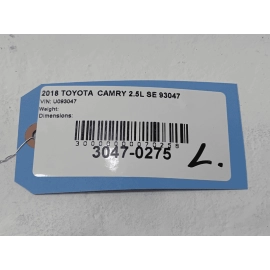 TOYOTA CAMRY 2018-2024 FRONT LEFT DRIVER SIDE FENDER COVER PANEL BLACK 218 OEM