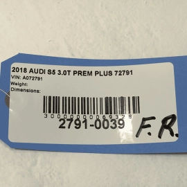 2018-2024 AUDI S5 A5 SPORTBACK FRONT PASSENGER SIDE DOOR WINDOW REGULATOR OEM