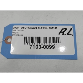 2019-2024 TOYOTA RAV4 REAR LEFT SIDE DOOR WINDOW GLASS GUIDE CHANNEL OEM