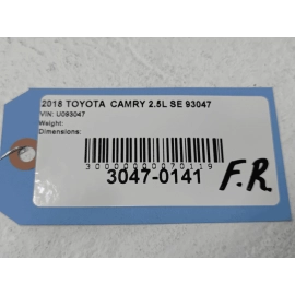 2018-2025 TOYOTA OEM CAMRY FRONT RIGHT PASSENGER SIDE DOOR WINDOW BELT MOLDING 2018-2025 TOYOTA OEM CAMRY FRONT RIGHT PASSENGER SIDE DOOR WINDOW BELT MOLDING