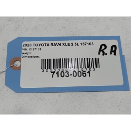 2019-2024 TOYOTA RAV4 REAR RIGHT PASSENGER SIDE DOOR EXTERIOR HANDLE BASE OEM