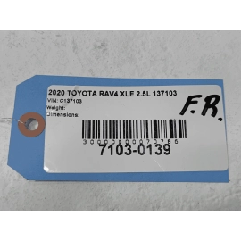 2019-2024 TOYOTA RAV4 FRONT RIGHT PASSENGER SIDE DOOR SEAL BELT OEM