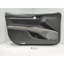 2018 Toyota Camry Front Left Driver Door Trim Panel Leather Gray OEM 2018 Toyota Camry Front Left Driver Door Trim Panel Leather Gray OEM