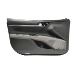 2018 Toyota Camry Front Left Driver Door Trim Panel Leather Gray OEM