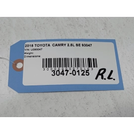 TOYOTA CAMRY 2018-2024 REAR LEFT DRIVER SIDE DOOR BODY WEATHERSTRIP SEAL OEM