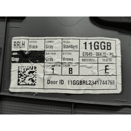 2018 TOYOTA CAMRY REAR LEFT DRIVER SIDE  INTERIOR DOOR PANEL TRIM COVER OEM