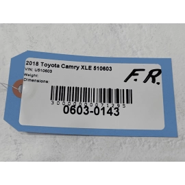 2018-2025 TOYOTA CAMRY FRONT RIGHT PASSENGER SIDE DOOR WINDOW BELT MOLDING OEM