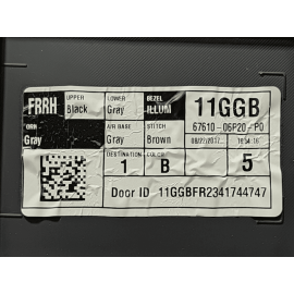 2018 TOYOTA CAMRY FRONT RIGHT PASSENGER SIDE DOOR TRIM PANEL OEM