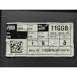 2018 TOYOTA CAMRY FRONT RIGHT PASSENGER SIDE DOOR TRIM PANEL OEM