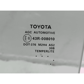 2018-2024 TOYOTA CAMRY REAR LEFT DRIVER SIDE DOOR  WINDOW GLASS OEM