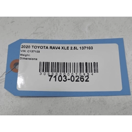 2020 TOYOTA RAV4 2.5 XLE INSTRUMENT PANEL WIRING HARNESS PAN OEM