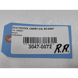 TOYOTA CAMRY 2018-2024 REAR RIGHT PASSENGER SIDE DOOR SILL SCUFF PLATE TRIM OEM