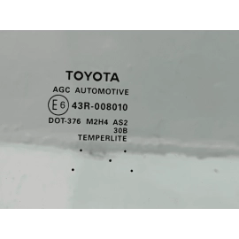 2018 - 2024 TOYOTA CAMRY REAR RIGHT PASSENGER SIDE DOOR WINDOW GLASS GREEN OEM