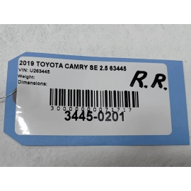 2018 - 2024 TOYOTA CAMRY REAR RIGHT PASSENGER SIDE DOOR WINDOW GLASS GREEN OEM