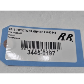 18-24 TOYOTA CAMRY REAR PASSENGER SIDE DOOR WINDOW BELT MOLDING WEATHERSTRIP OEM