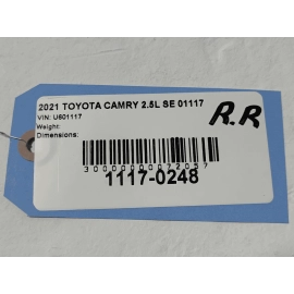 2018 - 2024 TOYOTA CAMRY REAR PASSENGER SIDE DOOR CORNER FIXED WINDOW GLASS OEM