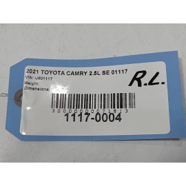 2018-2024 TOYOTA CAMRY REAR LEFT DRIVER SIDE DOOR WINDOW BELT MOLDING CHROME OEM