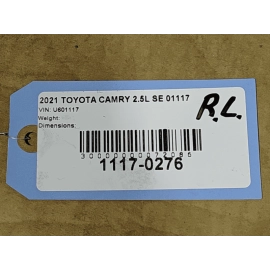TOYOTA CAMRY SE XSE REAR LEFT DRIVER FENDER LINER SPLASH SHIELD 2018-2024 OEM