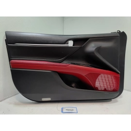 2018 TOYOTA CAMRY FRONT LEFT DRIVER SIDE DOOR TRIM PANEL RED OEM