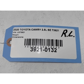 2018-2024 TOYOTA CAMRY REAR DRIVER SIDE DOOR WINDOW LOWER BELT MOLDING BLACK OEM