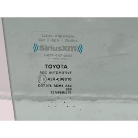 TOYOTA CAMRY REAR PASSENGER SIDE DOOR MOVABLE WINDOW GLASS 2018 - 2024 OEM