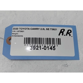 2018-2024 TOYOTA CAMRY REAR PASSENGER DOOR WINDOW LOWER BELT MOLDING BLACK OEM