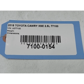 2018 - 2025 TOYOTA CAMRY SPARE TIRE WHEEL EMERGENCY JACK & FLOOR HANDLE OEM