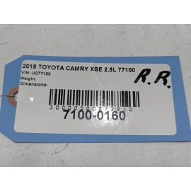 2018  TOYOTA CAMRY REAR RIGHT PASSENGER SIDE SEATBELT SEAT BELT BUCKLE OEM