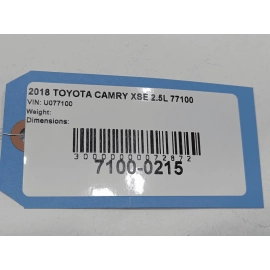 TOYOTA CAMRY XSE 2.5L Rear Exhaust Center Pipe 2018 - 2024 OEM