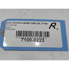 18-2025 TOYOTA CAMRY SE XSE PASSENGER SIDE LOWER BODY SKIRT ROCKER PANEL OEM 2PS