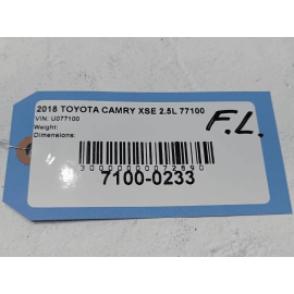 TOYOTA SE XSE CAMRY FRONT LEFT DRIVER FENDER LINER SPLASH SHIELD 2018 - 2024 OEM