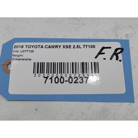 2018-2025 TOYOTA CAMRY FRONT BUMPER REINFORCEMENT PASSENGER SIDE SUPPORT BRACKET