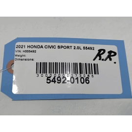 Honda Civic Rear Passenger Side Door Window Glass 2016 - 2021 OEM Honda Civic Rear Passenger Side Door Window Glass 2016 - 2021 OEM