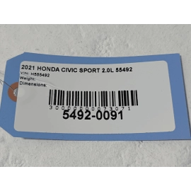 HONDA CIVIC CONSOLE PASSENGER SIDE ARMREST PANEL TRIM COVER OEM 2016 - 2021