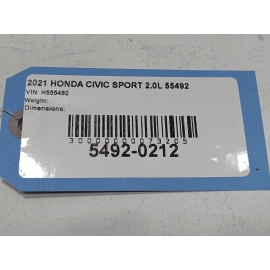 HONDA CIVIC SPORT REAR BUMPER COVER NH797M OEM 2019-2021
