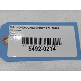 HONDA CIVIC SPORT 2.0L RADIATOR CORE TIE BAR SUPPORT BRACKET OEM 2019 - 2021 HONDA CIVIC SPORT 2.0L RADIATOR CORE TIE BAR SUPPORT BRACKET OEM 2019 - 2021