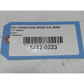 HONDA CIVIC FWD REAR SUSPENSION SUBFRAME CROSSMEMBER OEM 2016-2021