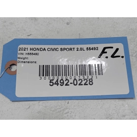 HONDA CIVIC FRONT DRIVER SIDE FENDER LINER SPLASH GUARD SHIELD OEM 2019-2021