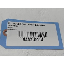 16-2021 Honda Civic Trunk Deck Lid Finish Panel Molding MODERN STEEL NH797M OEM