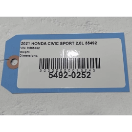 2018-21 Honda Civic Sport Sedan Front & Rear Floor Carpet Liner Mat OEM Set of 4